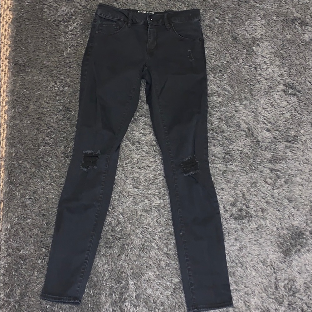 Black ripped jeans